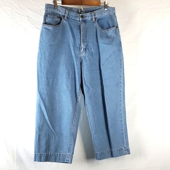 Vintage L.L. Bean‎ Denim Capri - Picture 1 of 9